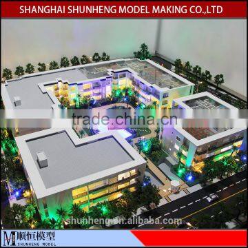 customized 3d rendering hotel building model for real estate display