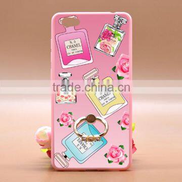 High Quality TPU+PC 2-in-1 Hybrid Pattern Prefume Painting Phone Case With Ring Bracket For Vivo 5x Pro Phone Case