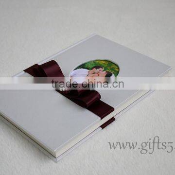 Custom made white wedding guest books
