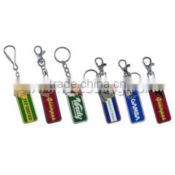 medal plastic keychain photo holder