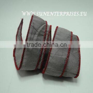 Silk Chiffon Tapers - Color 55 Grey and Red