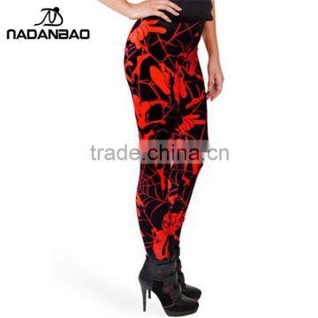 2016 New Arrival Women Legins Spider-Man Fitness Sexy Red Leggings photo-2