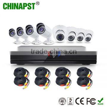 2016 New Arrival 720P CCTV Camera 1.0mp HD 8Ch CCTV IR AHD Bullet Camera Kit PST-AHDK08BL