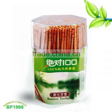 Plastic jar carbonization bamboo toothpicks