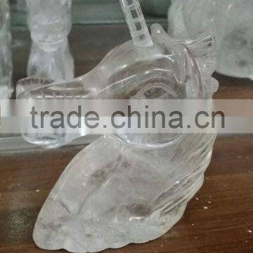 Hot sale clear quartz unicorn crystal for fengshui