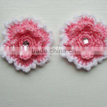 2016 new design factory price cotton yarn crochet flower