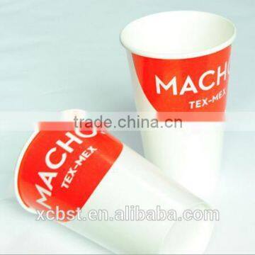 10oz and 16oz Glossy Cold Drinking Paper Cup With Lid