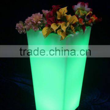 Planter, Plastic Plant Container,LED Light Flower Pot,led garden plant pot solar