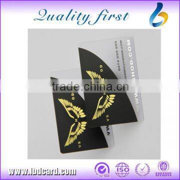 CR80 CMYK Printing Frosted / Clear Transparent PVC Plastic Business Card photo-3