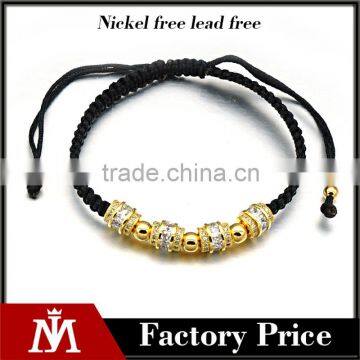 Fashion womens beaded rope bracelet High quality crystal bangle jewelry