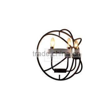 Industrial Rustic Dome Cage Wall Light Iron Bracket Wall Mount Oil Rubbed Wall Fixture