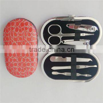 High quality stainless steel manicure set in case