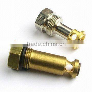 cnc lathing machines copper screws connector made of copper material nickel plated finish
