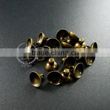 8mm Vintage Style Antiqued Bronze Brass Glass Dome Cover Cap DIY Bail Supplies Findings 1531023