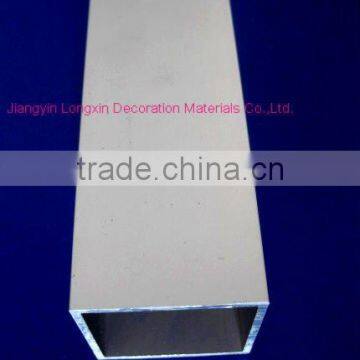 Silver Sandblasting Anodizng Aluminum Square Tube