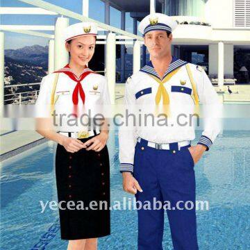 HOT navy blue handsome uniform suit