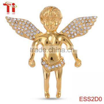 14k gold platng angel wing pendant necklace