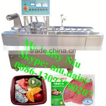 vacuum food packing machine/meat tray packaging machine/seafood tray packing machine