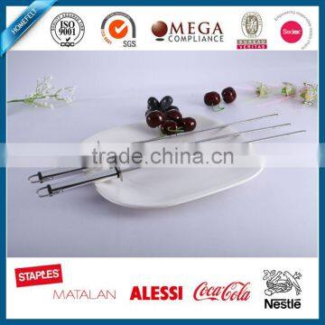 Stainless steel skewers with hook and puch slicer