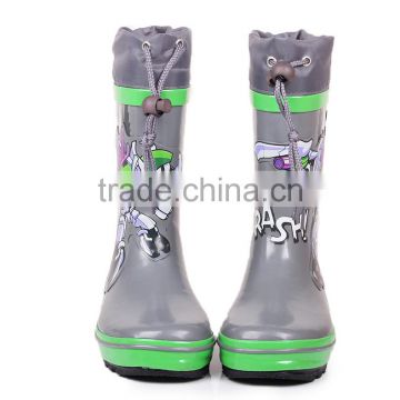 wholesale kinds of cheap kids printed children rubber rain boots