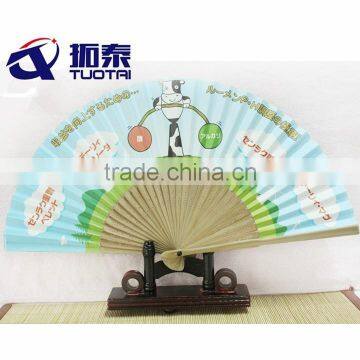 hot sale customized paper bamboo fan for gifts and wedding