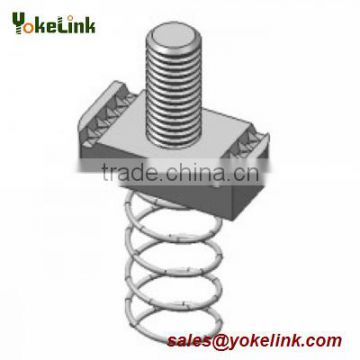 Hot sell Galvanized Stud Nut with Spring For solar Fastener M6,M8,M10,M12