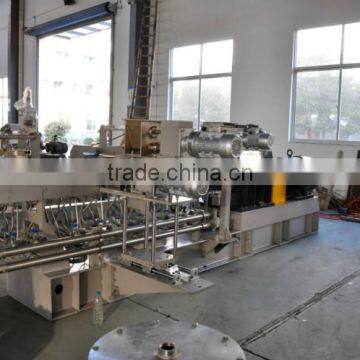 Black pp pe Calcium Carbonate Plastic Filler Masterbatch Granules Twin Screw Extruder photo-6