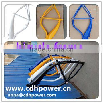 2.4L Gas Tank Frame , Motorized Bike Frame With Tank Black White photo-2