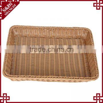 Handcraft PE Rattan Fruit Vegetables Basket Double for Supermarket Display photo-4