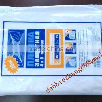 PE Plastic paint protective drop cloth