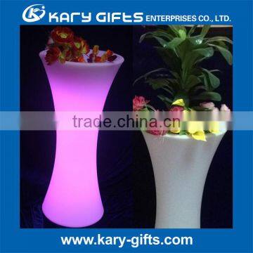 Outdoor large glowing flower pot plastic material led garden planter pots