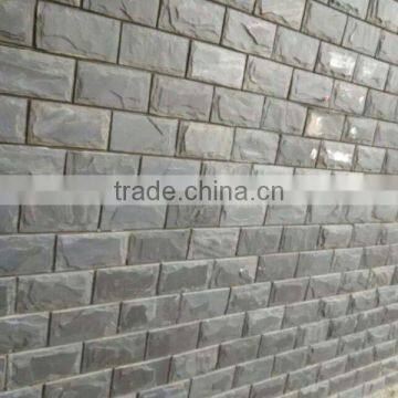 Black Slate Mushroom Stone Natural Surface Wall Cladding Floor Covering,Natural Decorative Stone Low Price photo-3