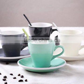 Good quality custom 80ml procelain coffee set with logo