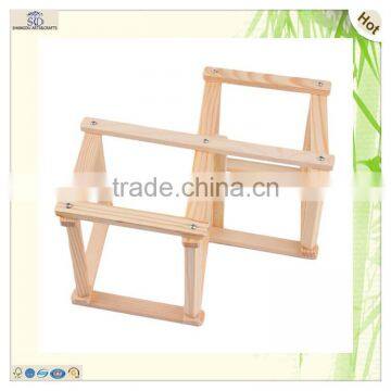 Handmade Antique Color Wood Bottle Wine Stand photo-4