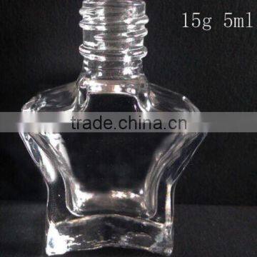 Small 5ml Star shaped glass bottle for nail polish, nail polish glass bottle wholesale