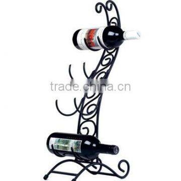 Artistic Black Metal Cello Wine Rack