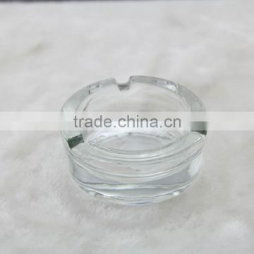 glass ashtray, 8.5cm round clear glass ashtray