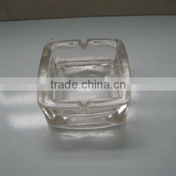 square shaped glass ashtray