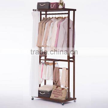 Cabinet Type Wooden Coat Hanger Wooden Clothes Rack for Bedroom photo-5