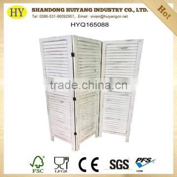 Vintage Painted Folding Screen Room Divider