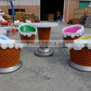 Ice Cream Table and Chair for Hotel or Bar photo-3