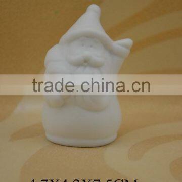 High White Effect Ceramic Christmas Decoration With Santa Claus Shape photo-2