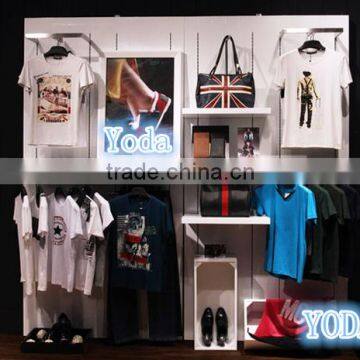 Wood Wall Flooring Stand for Clothing Shop photo-2