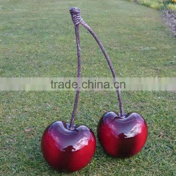 Moderne Garden Statue Yard Polished Stainless Steel Cherry Sculpture photo-2