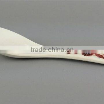 Melamine Flower Printing 5ml Small Best Plastic Chinese Soup Spoon photo-2