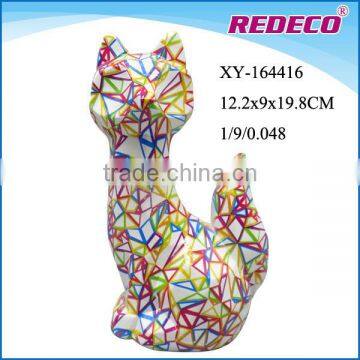 Small Resin Water Transfer Printing Fox Figurines For Sale