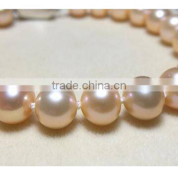 8-9mm Pink Round Freshwater Pearl Bracelet Wholesale photo-3
