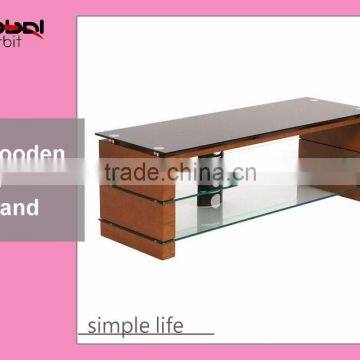 Simple Cabinet Glass Modern Lcd Wooden TV Stand photo-3