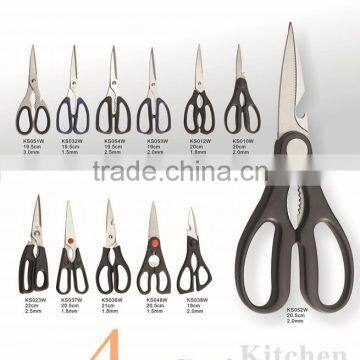 Plastic Handle Blue Stainless Steel Kitchen Scissors RTKS008AP photo-3