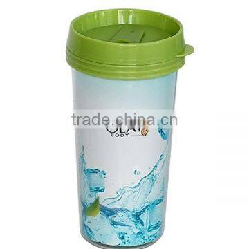 Custom LOGO Double Wall Water Cup Plastic Promotional Gift Bottle